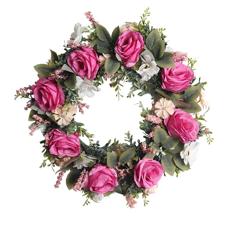 Decoración Floral Garland Artificial Wreath Rosa Wreath Navidad