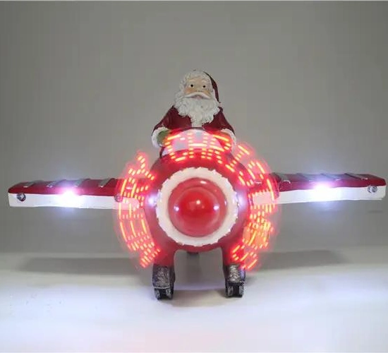 Wholesale/Supplier Resin Christmas Toys Decoration with LED Lights Santa Crafts