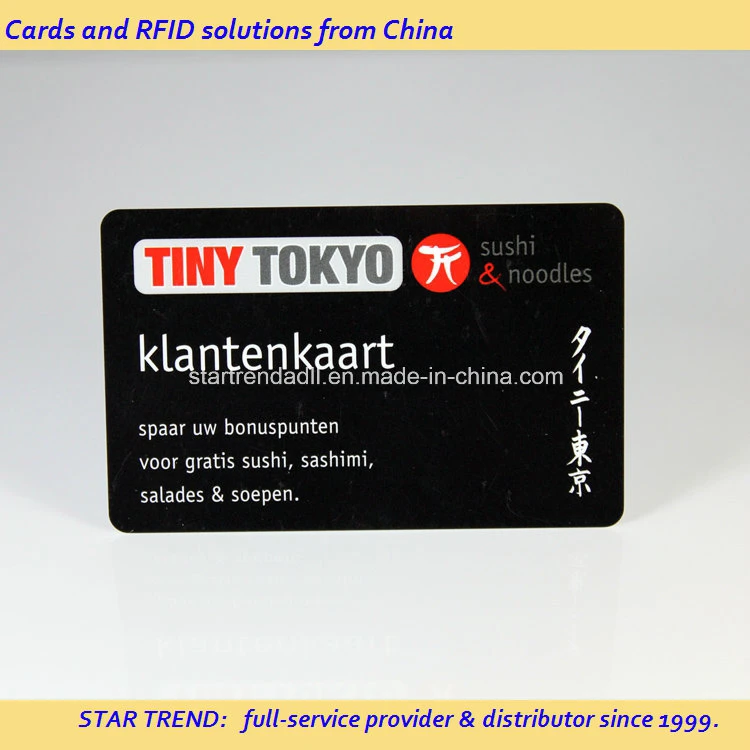 Tarjeta de PVC con banda magnética o Chip RFID