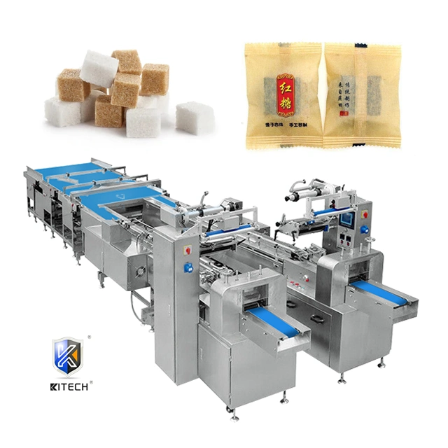 Fully Servo-Control Automatic Muffin/Sugar Cubes/Cereal Bar/Cup Cake Food Sachet Flow Form Fill Seal Wrapping Flow Packaging Packing Filling Sealing Machine