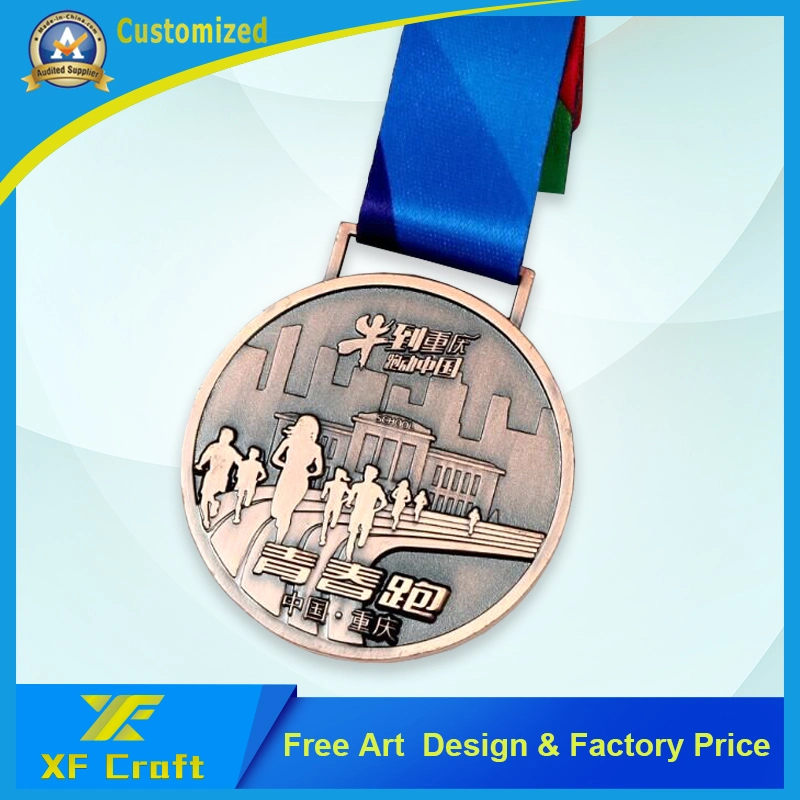 Professional Original Factory Customized Metal Art Crafts Award Sport Souvenir Medallion with Lanyard