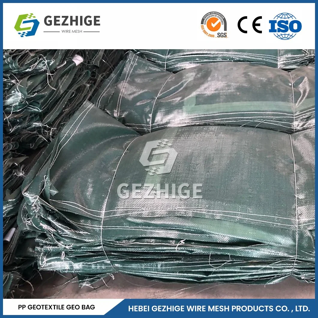 Gezhige fil de 2.0 mm épaisseur PVC enduit et galvanisé usine de Gabion 2.0*1.0*1.0m fil galvanisé Gabion Chine ce Certification PET Terre Gabion Sac