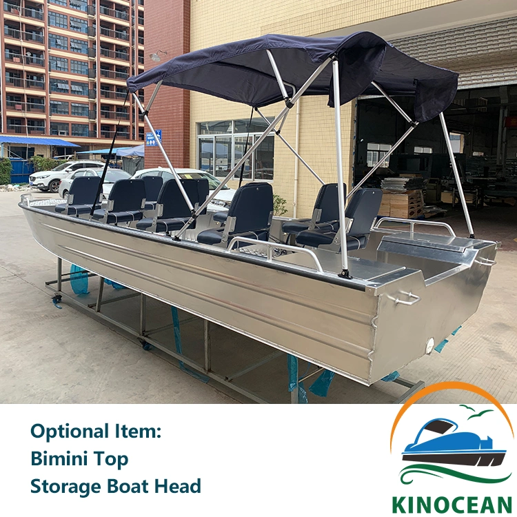 Kinocean 6mm V Hull Comercial Embarcadero de aluminio Pesca de pasajeros Barco a la venta