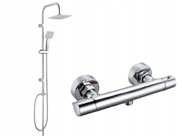 Bathroom Copper Constant Temperature Rain Shower Set with Mixer Bathtub Shower Faucet