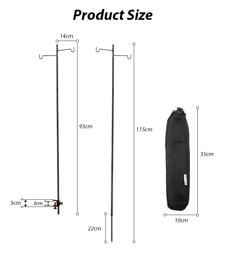 Kinggear Camping Light Stand Tragbarer Light Lampenständer