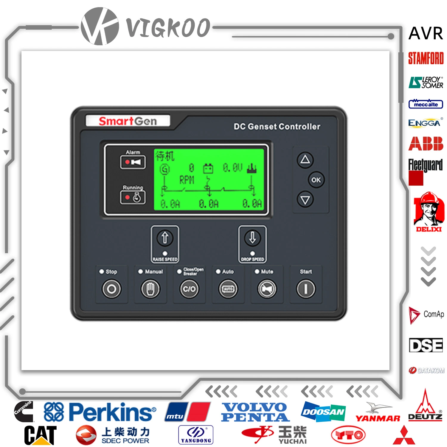 Contrôleurs de groupe électrogène Smartgen Hgm7120CAN pour l'automatisation de groupe électrogène