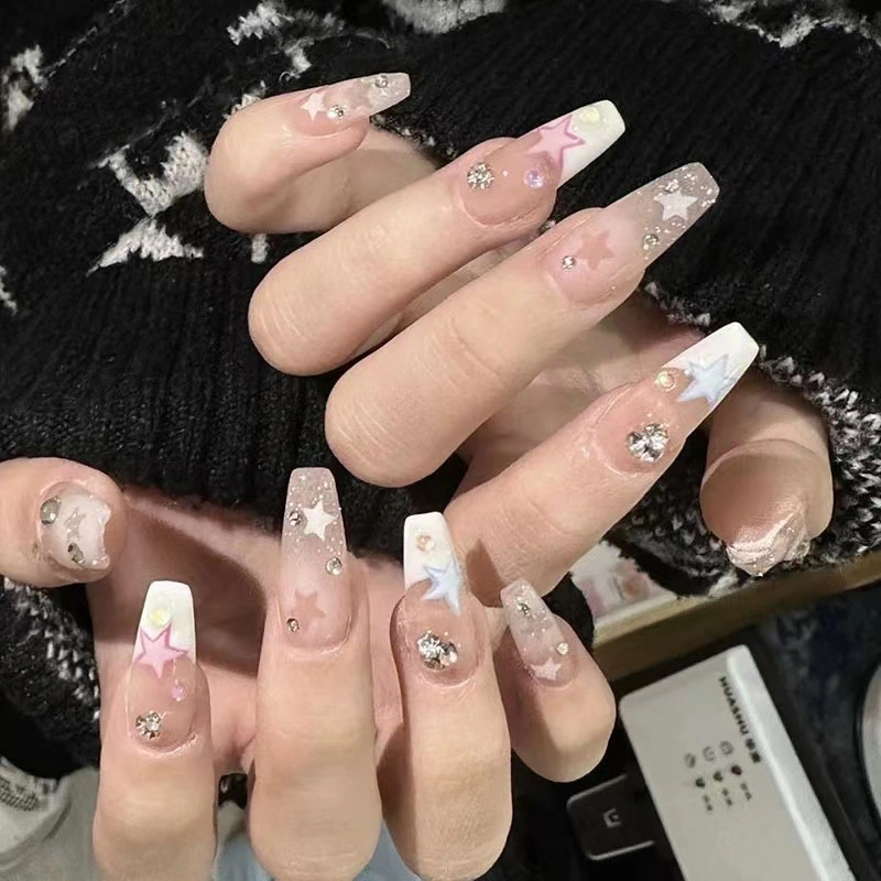 Photothérapie artisanale pour l'automne et l'hiver nouvel autocollant amour français Short léger de luxe Nail Art