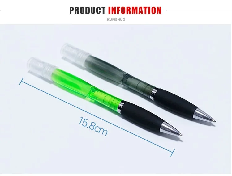 Promotional Refillable Antiseptic Alcohol Hand Sanitizer Spray Pen Ball Point Pen