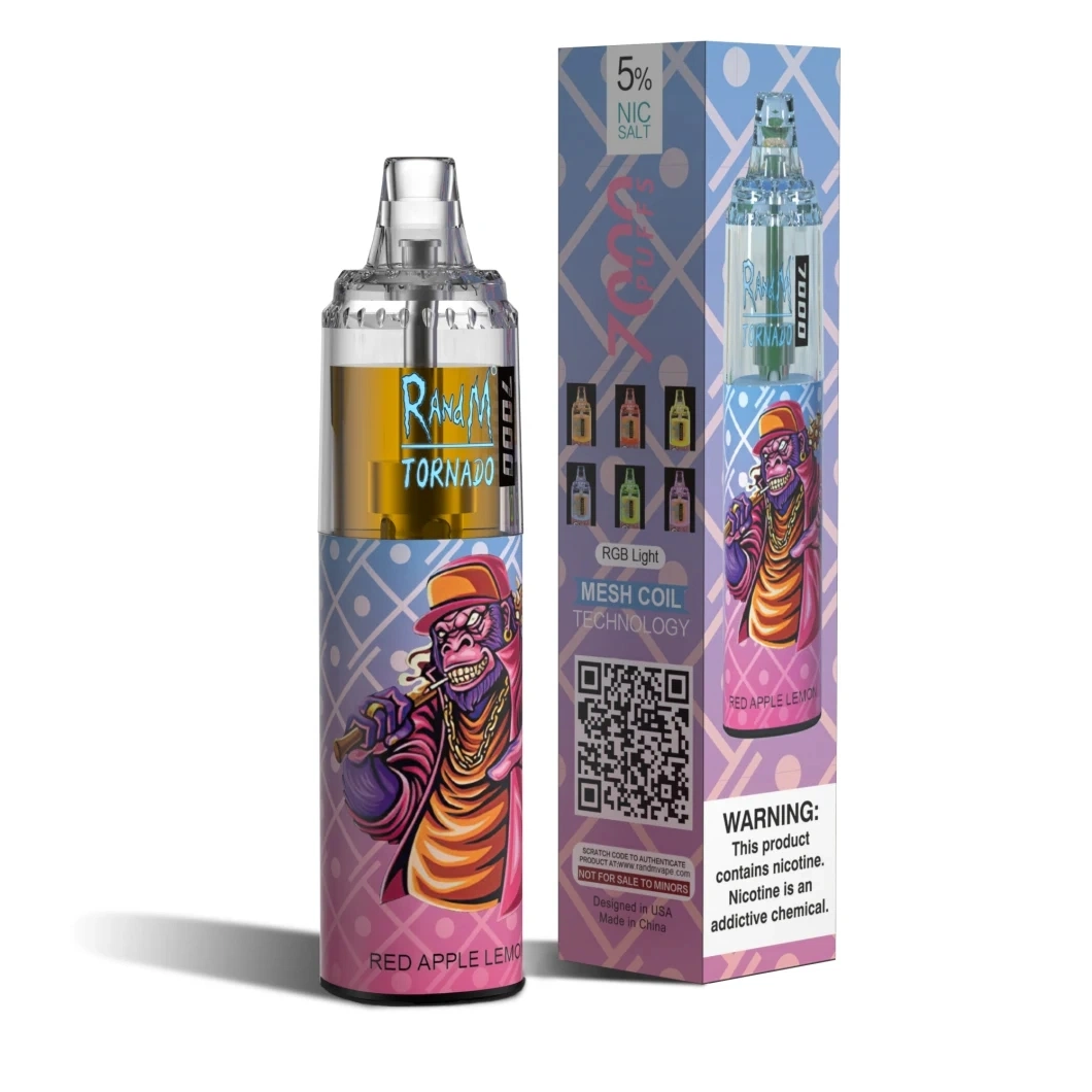 Saveur de fruit unique Vape Pen Bang XXL Rand M Tornado 7000 produits Vape de bonne qualité de la série Rand M.