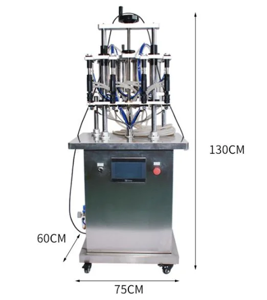 Neumática semiautomática máquina de llenado de botella de perfume