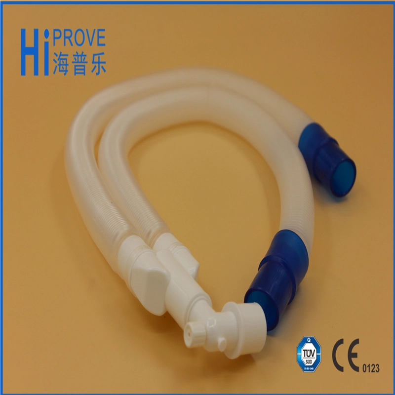 Reusable Silicone Disposable PVC EVA Ventilator Breathing Circuit Anesthesia Breathing Circuits Medical Corrugated/Extendible/Smoothbore Tube with Water Trap