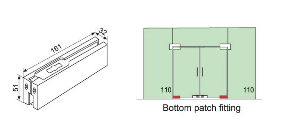 Wholesale/Supplier 304 Stainless Steel Clip Glass Door Patch Fitting