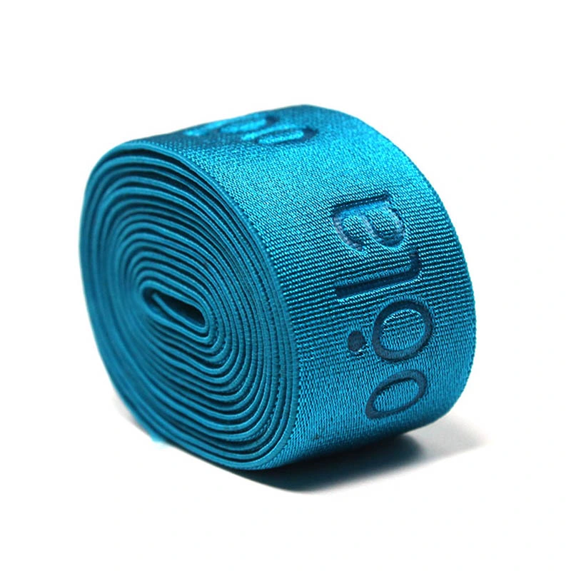 Custom Waterproof Eco-Friendly Nylon Coated Non Slip Anti Slip Band Silicone Embossed Print Elastic Band