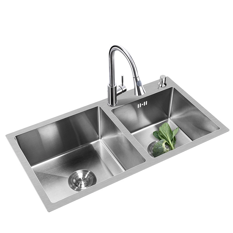 Wash Basin Stainless Steel Sink Single Slot with Plate Integrated Kitchen Wash Basin Kitchen Sink