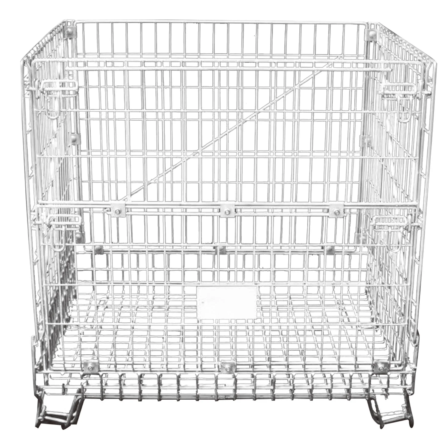 Stockage pliable galvanisé personnalisé de Wire Mesh bin pour les préformes