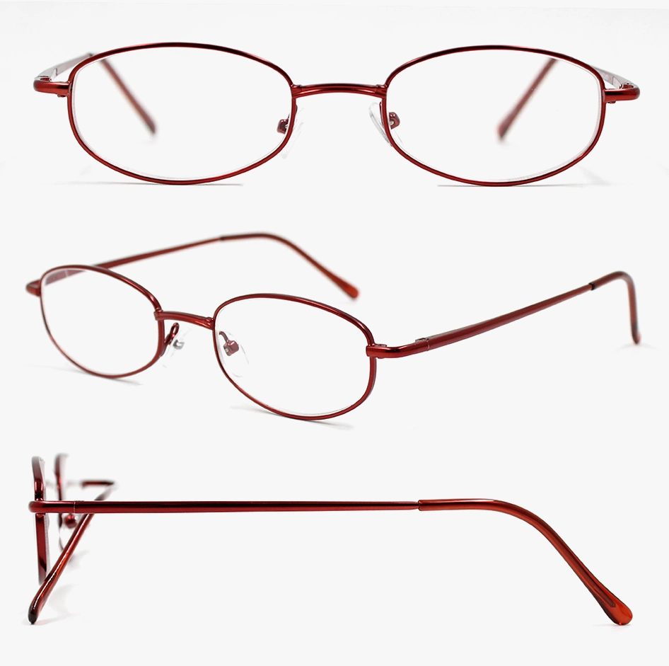 Metal Slim Line Readingglasses with Spring Temple (WRM901019)