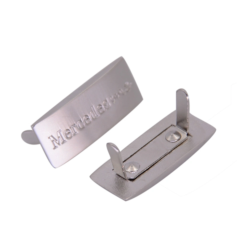 Original Factory Custom Made Matt Silver Plated Metal Trademark Manufacturer Customized Alloy Logo Tag Bespoke Wholesale/Supplier Metallic Foldable John Deere Sign Label