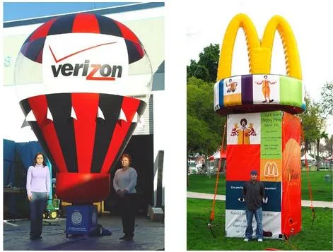 2023 Nuevo inflables publicitarios Globos de Verizon y el logotipo de Mcdonald's