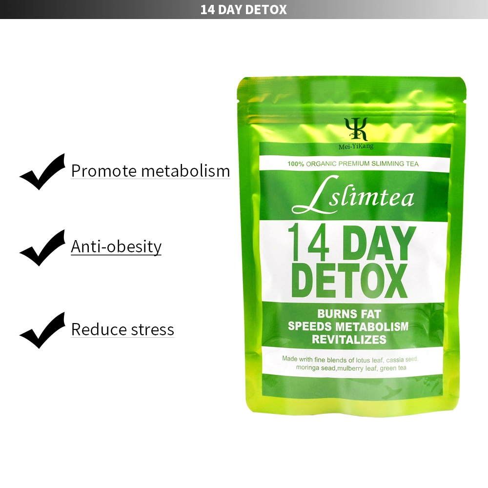 OEM 14 يوم Detox Green Tea حرق الدهون المضادة للبدانة الحد شاي الإجهاد