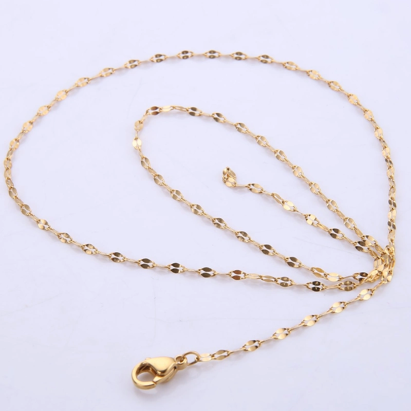 Hot Selling Gold Plated Accessories Stainless Steel Necklace Lip Chain for Women Fashion Jewelry