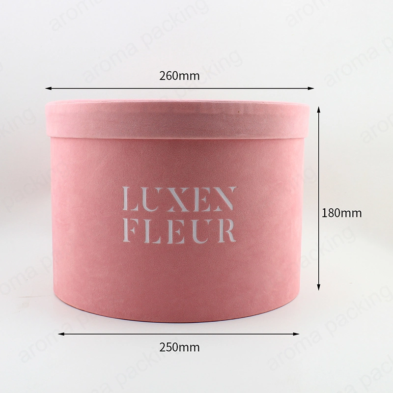 Luxus Rosa Karton Rohr Zylinder Runde Rose Blume Box mit Deckel