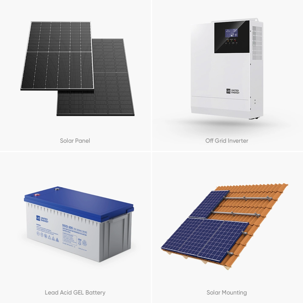 Ménage complet Kit de système d'énergie solaire 5kw 5kVA 6kw 8 kw 10kVA