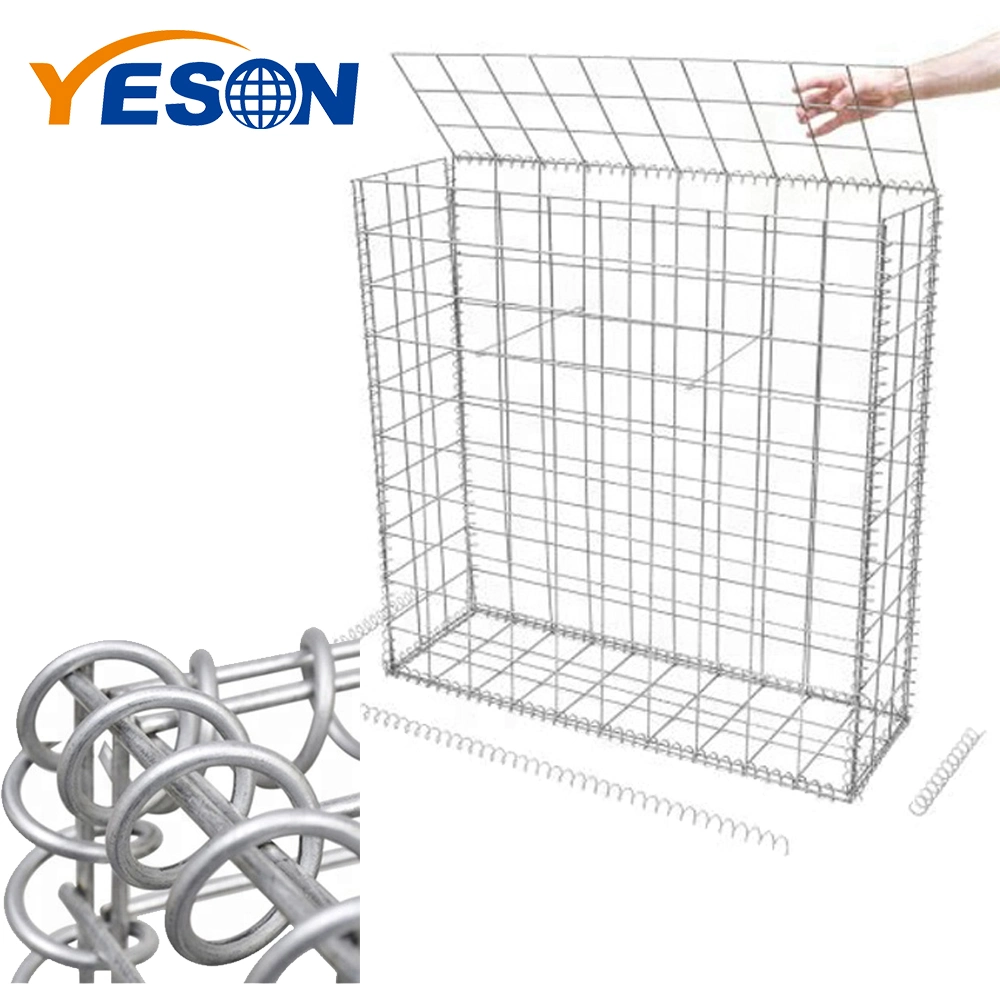 1X1X2 Hot Dipped Galvanized Iron Wire Mesh Welded Gabion Box Stone Cage