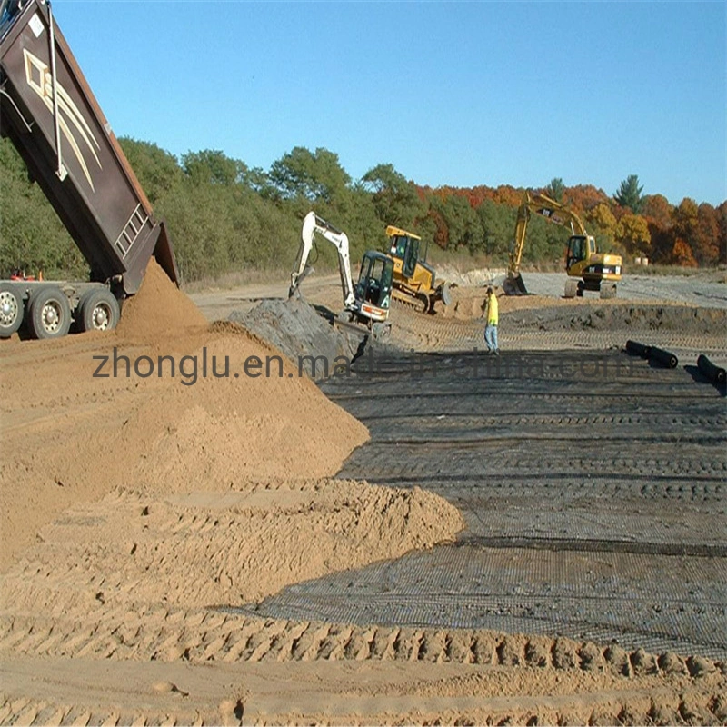 البلاستيك PP Biaxial Geogrid Polyester Gogrid السعر لتربة الطريق جهاز التثبيت