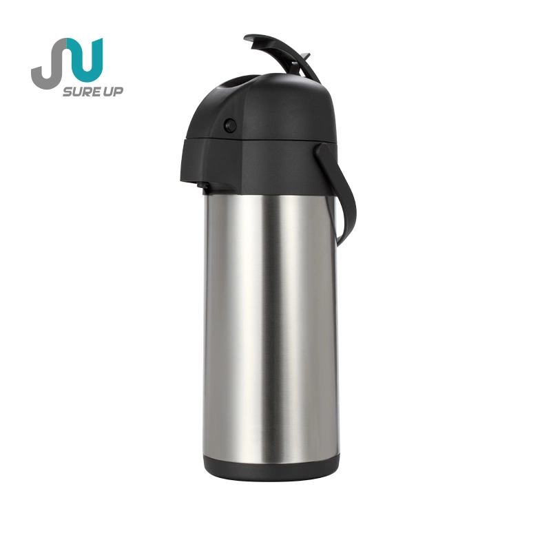 Stainless Steel Body Glass Liner Coffee Air Pump Pot (ASUF)