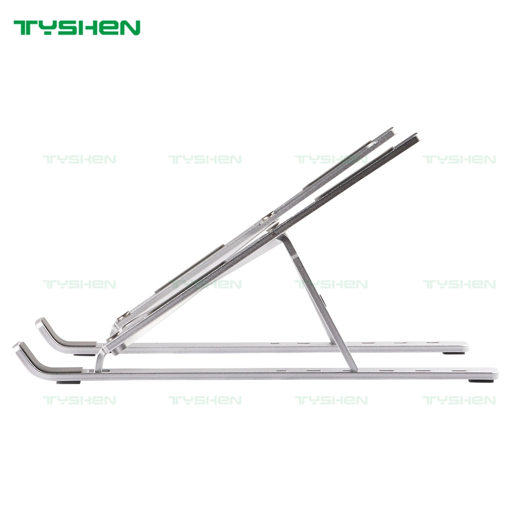 Aluminum Laptop Stand, Height Adjustable 6 Steps, Compact Foldable Design