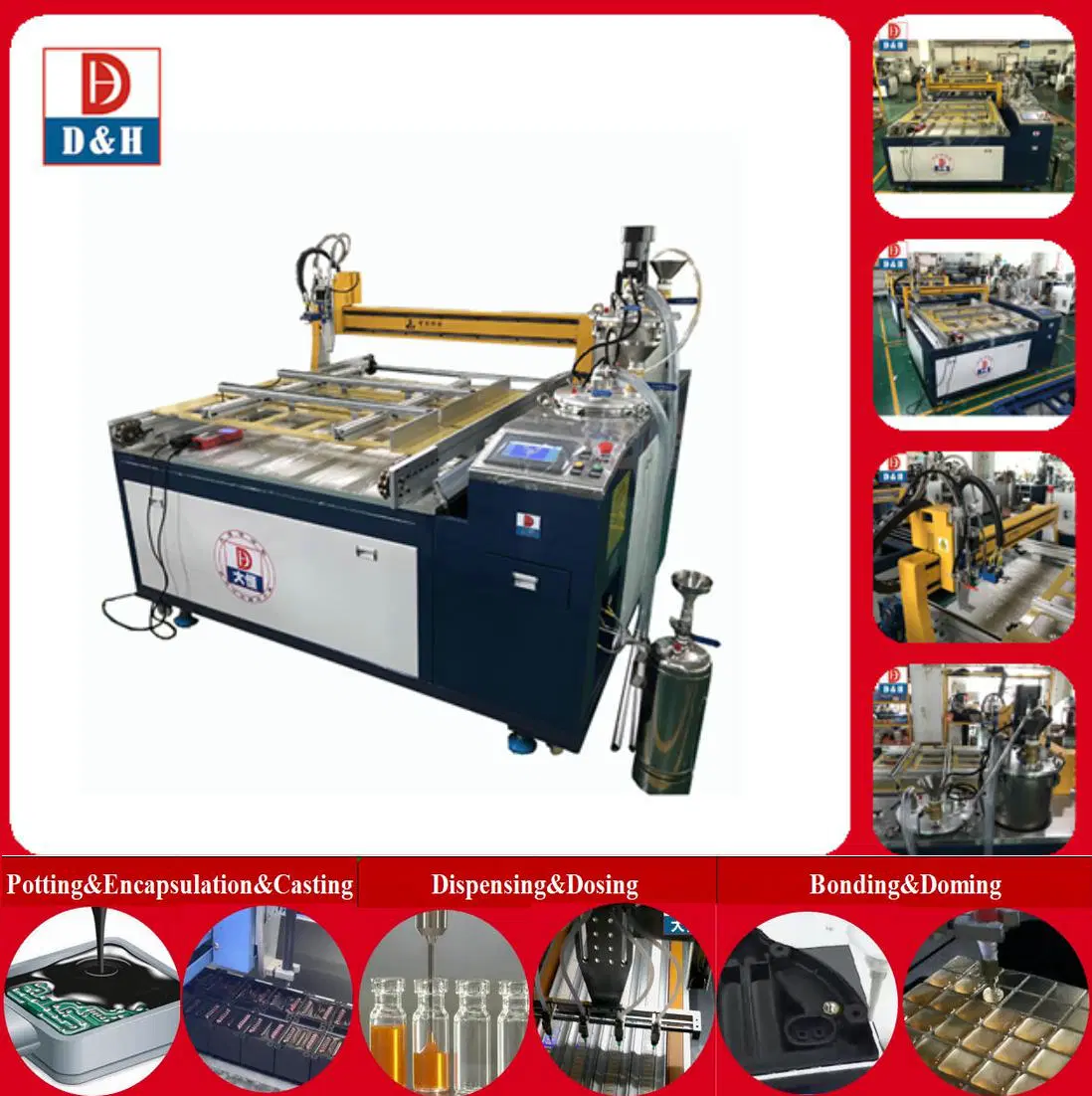 Automatic Glue Potting Machine Dispenser Degssing Metering and Mixing Machine