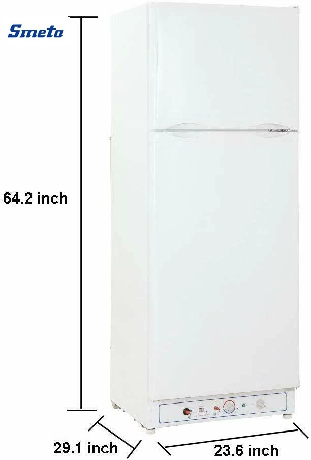 مطبخ مطعم كاموسانت توب فريزر ذات باب مزدوج ثلاجة منزلية فريزر 170L 225L 280L High Quality AC 220 فولت تيار متردد بقوة 12 فولت، غاز البترول المسال ثلاجة تعمل للبيع