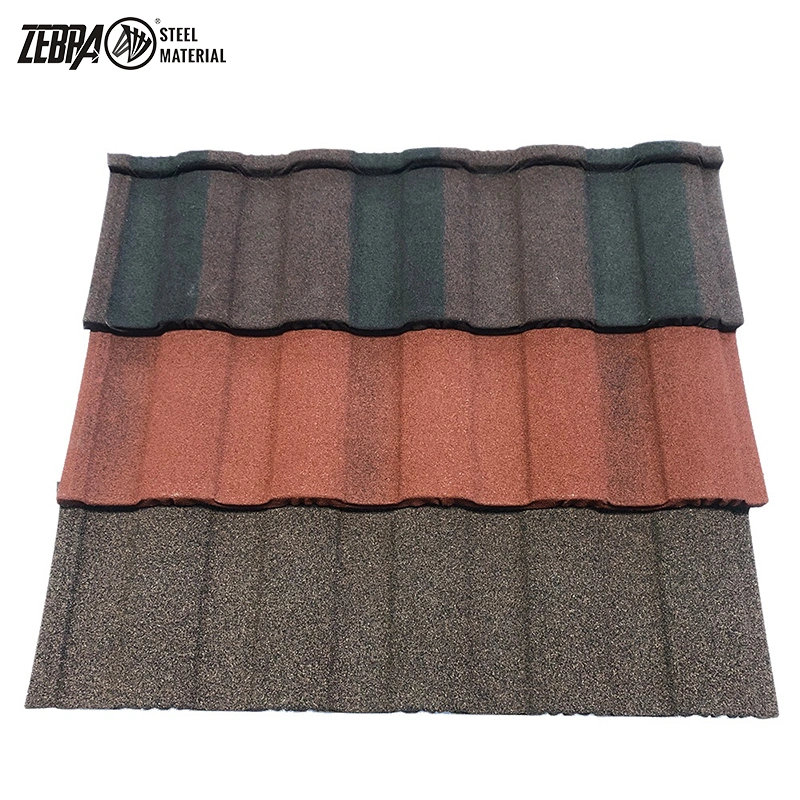 Roman Style Aluminum Zinc Steel Tile Sheet Color Coated Steel Stone Roof Tile