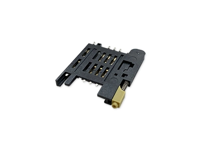 2.54 mm Pitch Chip SIM Card Holder Connector with Ejector 8 Circuits