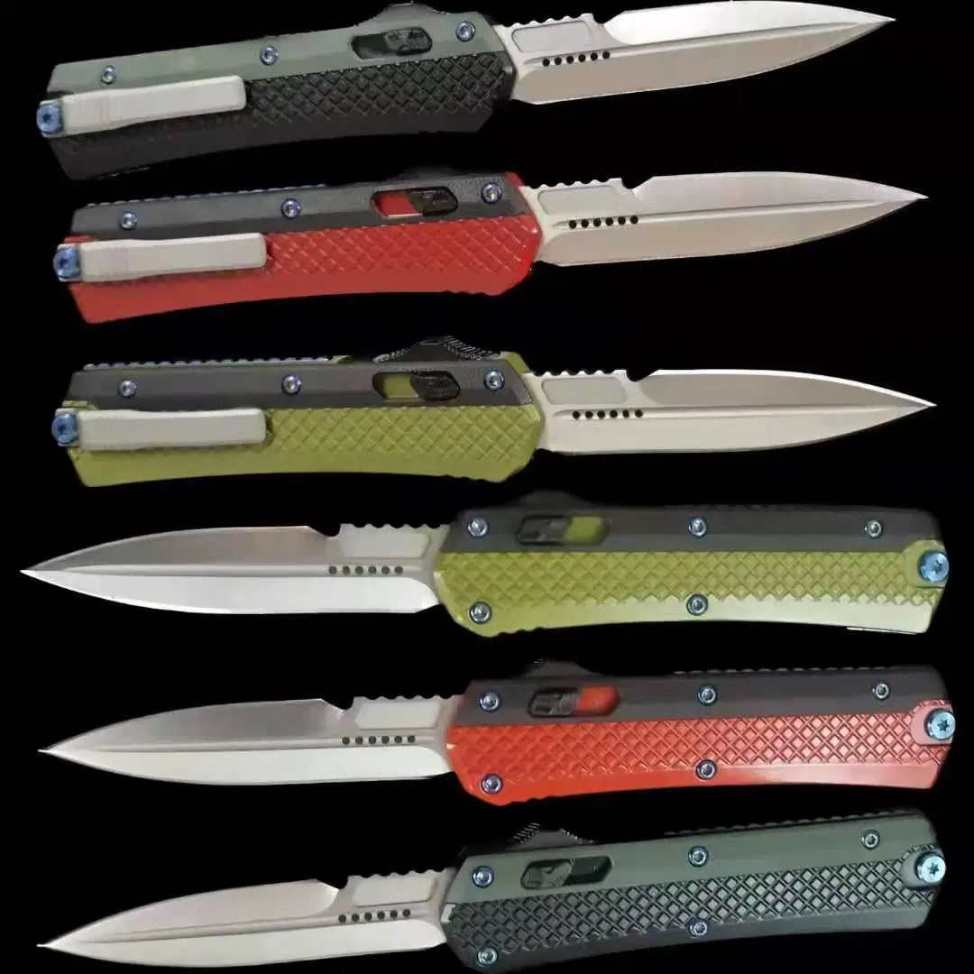 Wholesale Folding-Military Tactical Big Auto Knives Push Botton Self Defence Swith Movement Automatic Knife