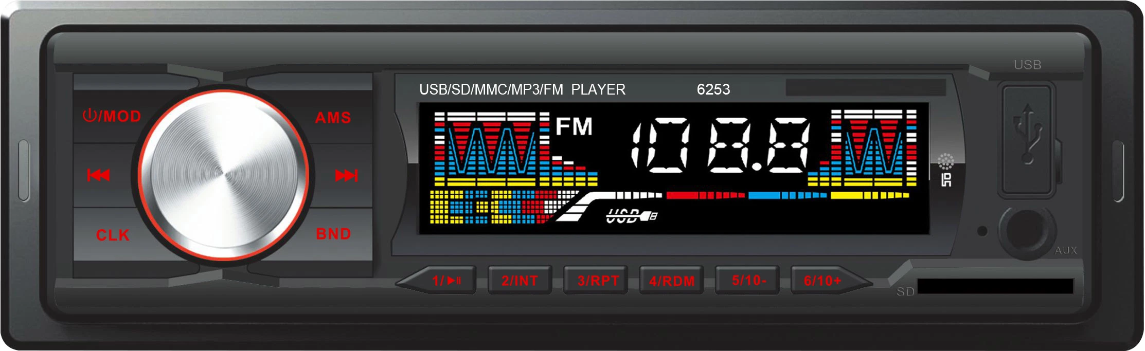 Double USB Car Consumer Electronics MP3 Audio Head Unit