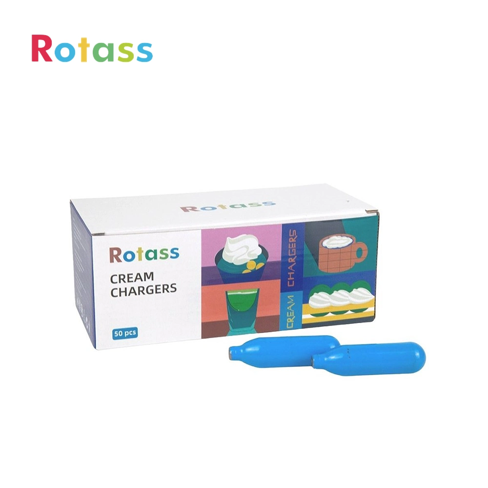 Rotass 8g Nitrous Oxide Canister N2o Gas Cartridge Wholesale/Supplier Small Laughing Gas Lust Gas Cartridge Whipped Cream Charger