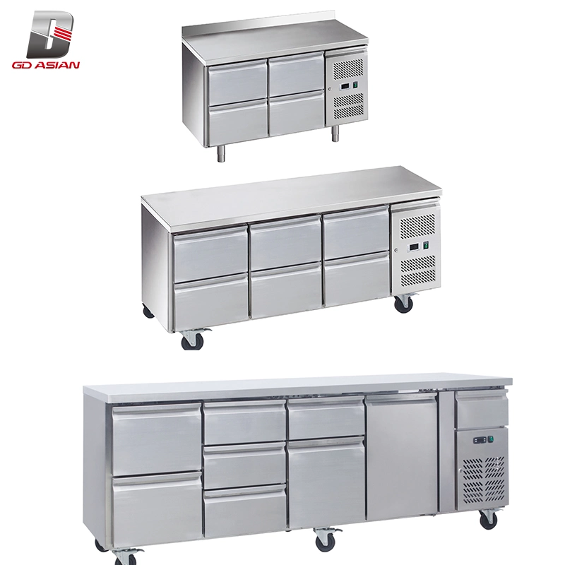 2/3/4 acero inoxidable de Puertas refrigerador Comercial equipos para Cocina