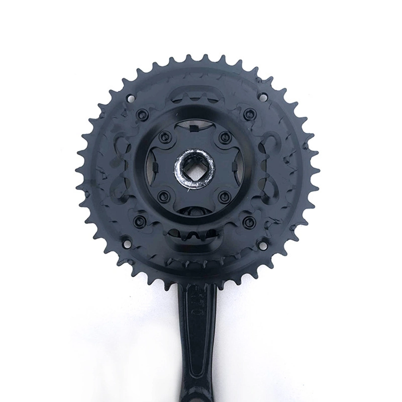 Mountain Bike Crank & Chainwheel /Bicycle Crank Sets/Plastic Coated Chainwheels/Three Piece Chainwheel 42t/34t/24t Bicycle Spare Parts