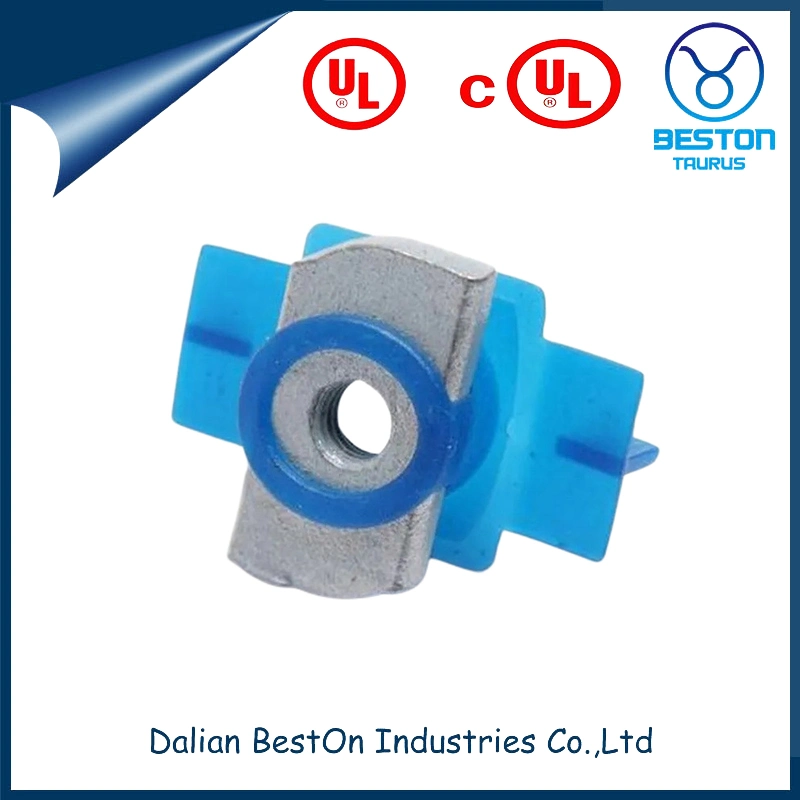 Dalian Beston China Channel Steel Plastic Wing Nut Manufacturer Frameless Clamp 4-10mm Carbon Steel Material Plastic Nut Customized Color Plastic Wing Nut