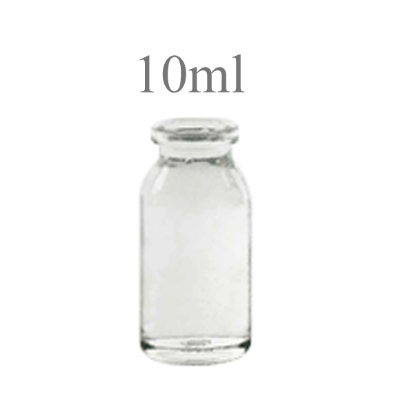 Vial/frasco de infusión de vidrio transparente/ámbar moldeado farmacéutico aprobado por la CE 7ml-100ml (USP Tipo I, II, III)