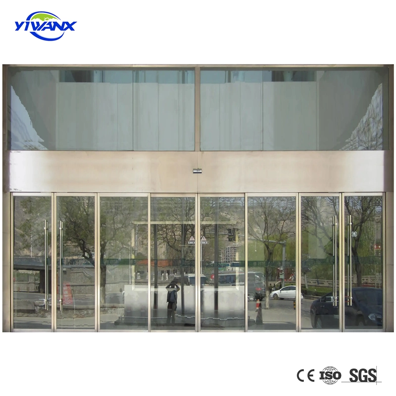 Government Buildings Aluminum Modern Pivoting Automatic Shop Front Sliding Doors