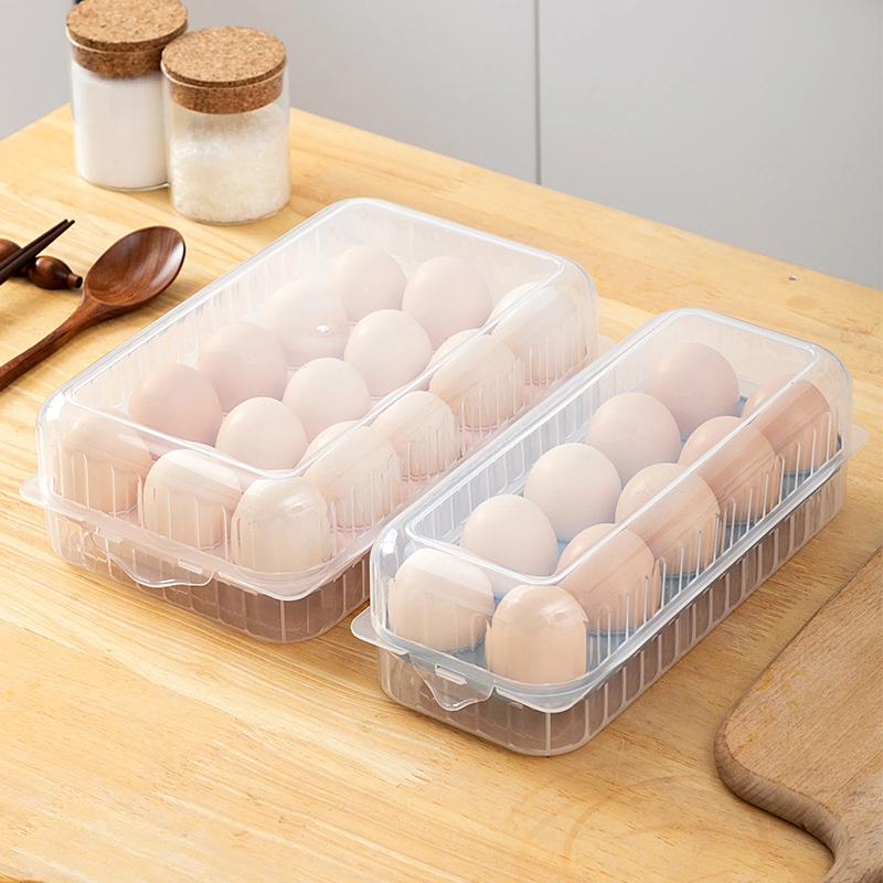 4810 High quality/High cost performance  Plastic Transparent Egg Tray Holder with Lid Refrigerator Stackable Plastic Box for Food