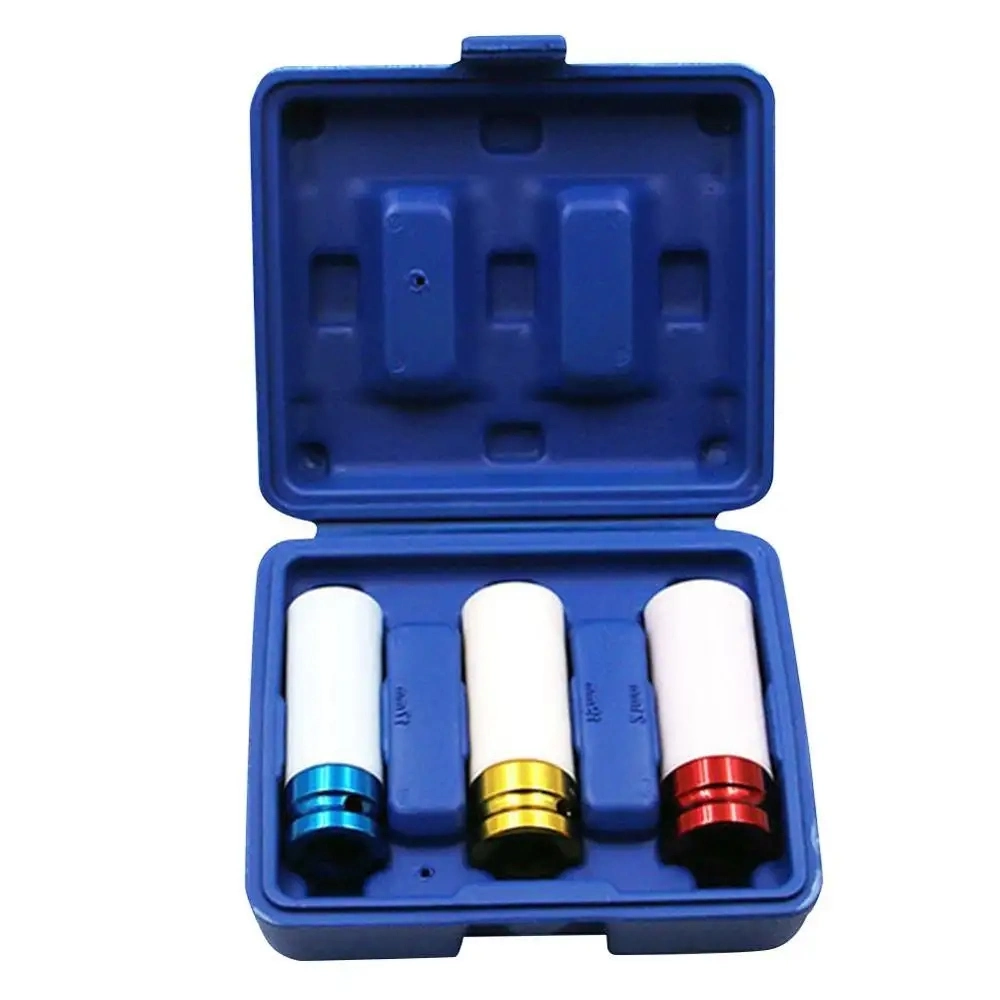 3PCS Tire Protection Sleeve Wall Deep Repair Impact Wheel Nut Socket Set