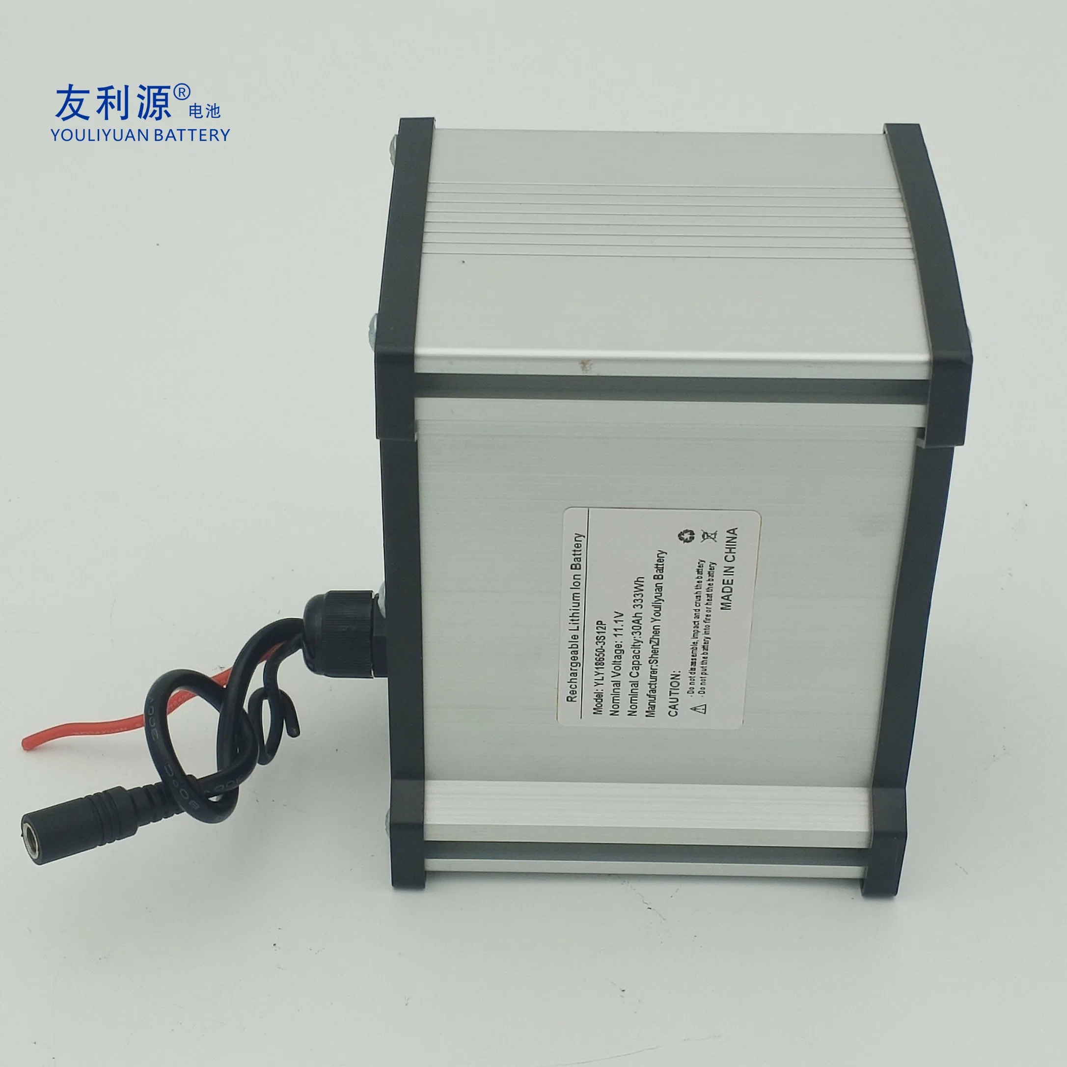 3s12p 18650 Battery 12V Lithium Battery High Capacity Energy Storage Li-ion Battery 30ah 333wh with Aluminum Housing for Smart Bench /Light