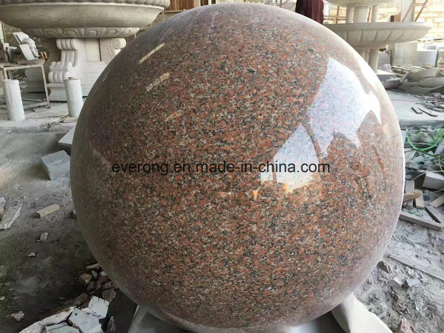 Granite Floating Water Stone Ball Fountain for Outdoor Garden Decoration