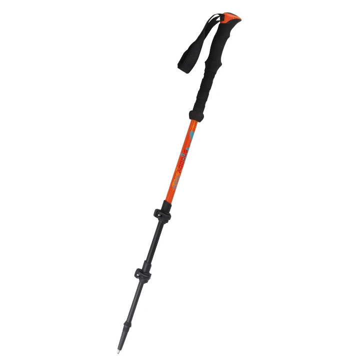 Carbon Pole Cork Trekking Poles Handle Mountaineering Stick Hiking Super Light External Lock Three Section Mountaineering Crutch