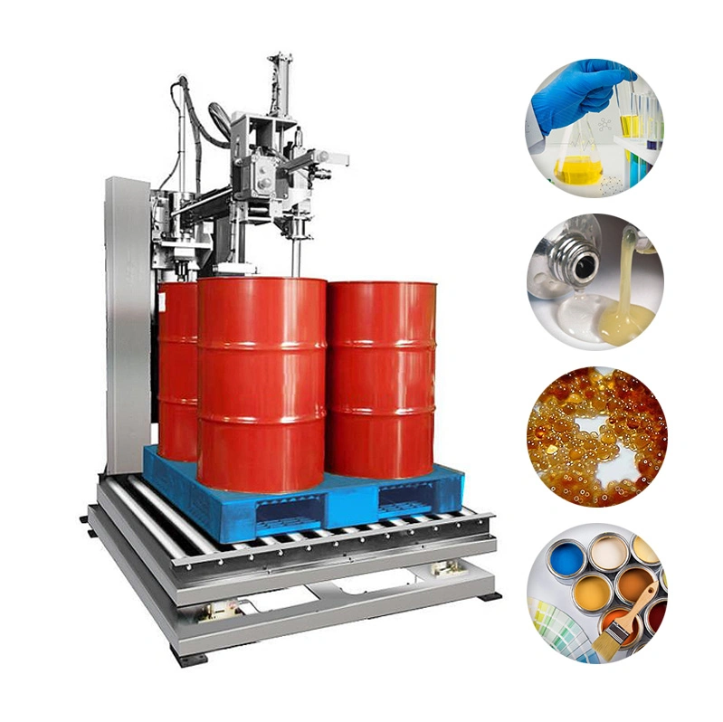 Easy Operation 100-300kg Lubricating Oil Base Oil Chemical Raw Materials Additives Rocker Arm Filling Machine