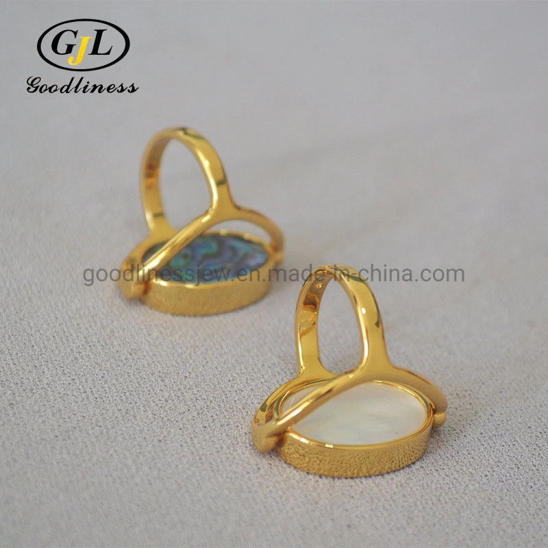 Wholesale/Supplier Original Design Double-Sided Rotating Shell Mother Shell Ring