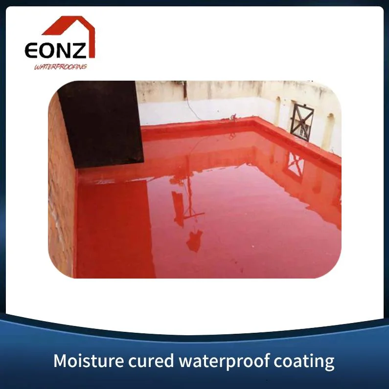 2MPa Moisture Cured Single Component Grey Color PU Waterproofing Coating